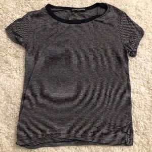 Brandy Melville Grey/Black Striped Shirt